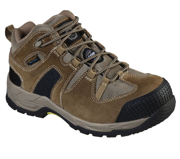 SKECHERS WORK Mens Monter Composite Toe Waterproof Work Shoe Khaki - 77538-KHK KHAKI Image 2