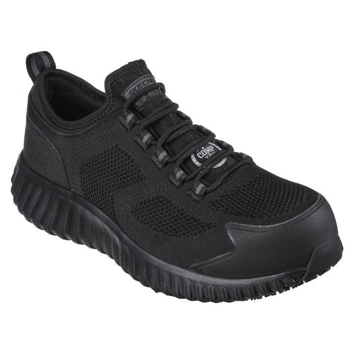 SKECHERS WORK Mens Cicades - Rhettle Composite Toe ESD Work Shoe Black - 200062-BLK BLACK Image 2