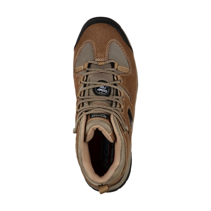 SKECHERS WORK Mens Monter Composite Toe Waterproof Work Shoe Khaki - 77538-KHK KHAKI Image 3