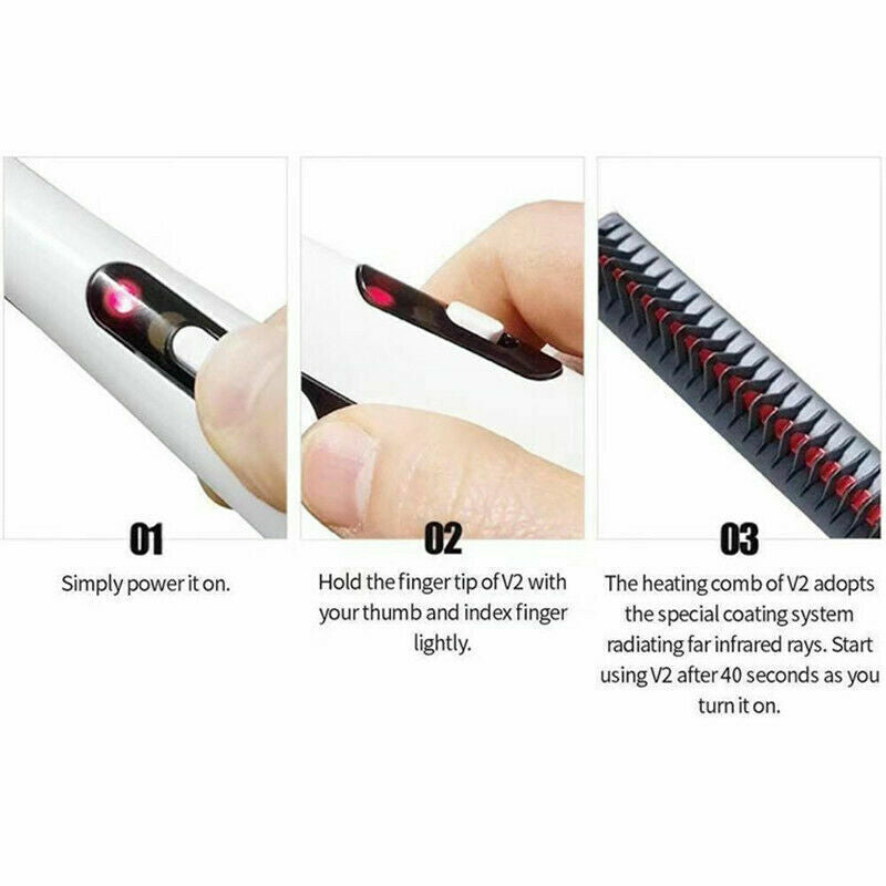 Beard Straightener Comb Quick Heated Brush Styler For Mens Pro Hair Electric Image 4