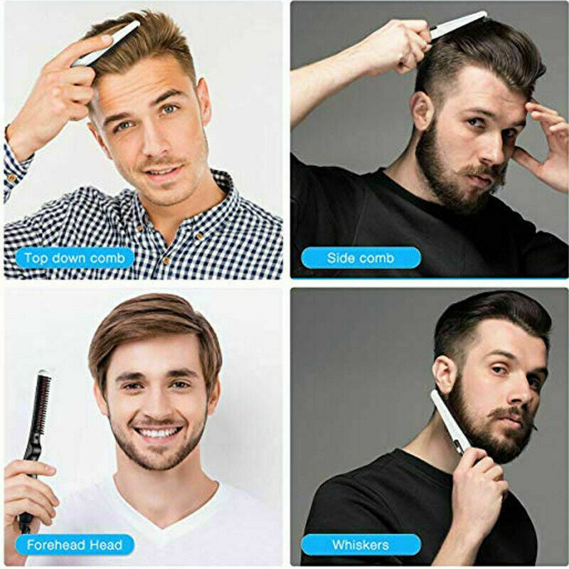 Beard Straightener Comb Quick Heated Brush Styler For Mens Pro Hair Electric Image 4