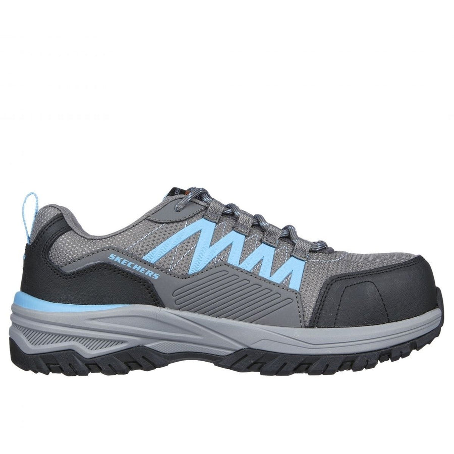 SKECHERS WORK Womens Fannter - Lizal Composite Toe Work Shoe Grey/Light Blue - 108078-GYLB GRAY/LIGHT BLUE Image 1