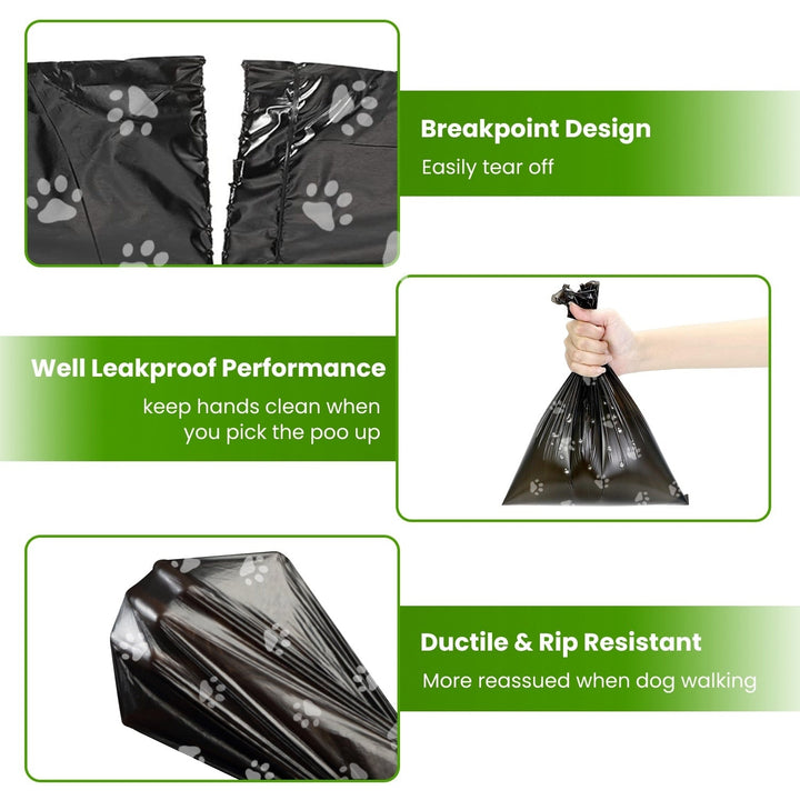 45 Rolls 675 Count Dog Waste Bags Disposable Dog Poop Bags with Dispenser Leakproof Unscented Image 4