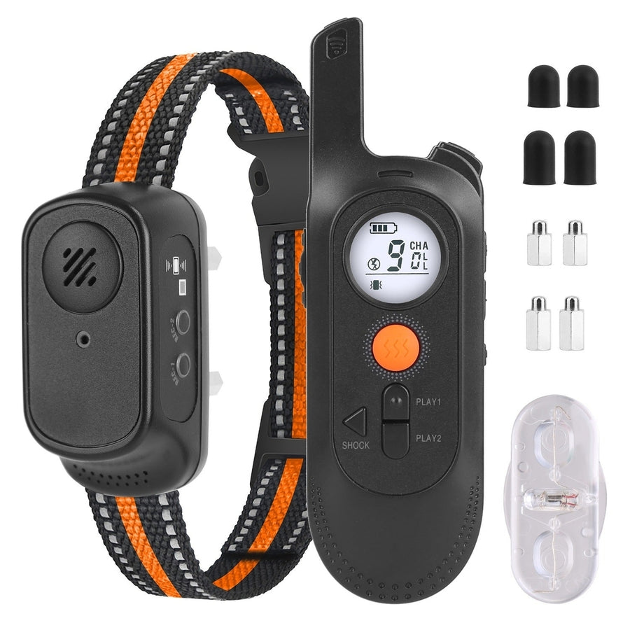 984FT Dog Training Collar IP65 Waterproof Pet Beep Vibration Electric Shock Collar 3 Channels Rechargeable Transmitter Image 1