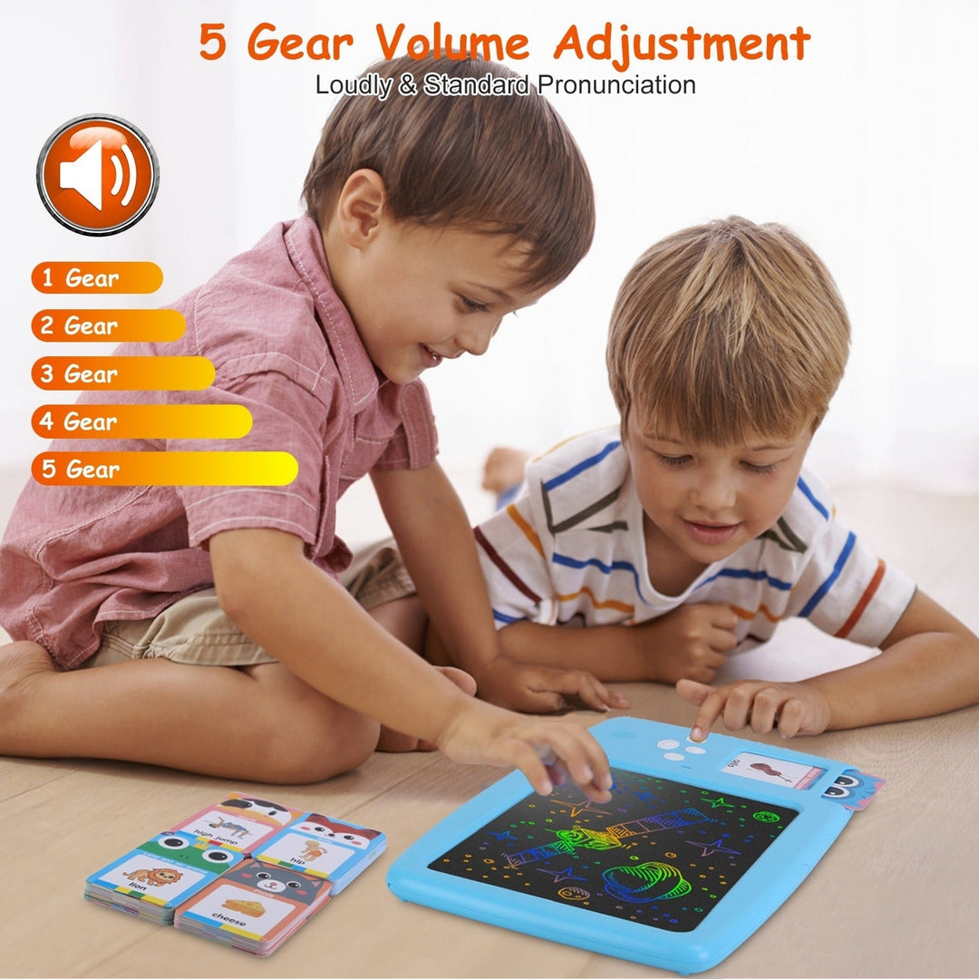 224 Words Toddler Learning Toy Talking Flash Cards with LCD Writing Tablet Preschool Educational Reading Drawing Machine Image 6