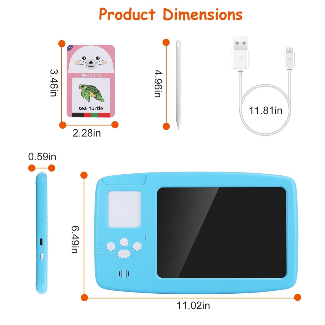 224 Words Toddler Learning Toy Talking Flash Cards with LCD Writing Tablet Preschool Educational Reading Drawing Machine Image 8