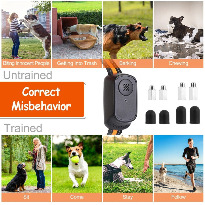 984FT Dog Training Collar IP65 Waterproof Pet Beep Vibration Electric Shock Collar 3 Channels Rechargeable Transmitter Image 9