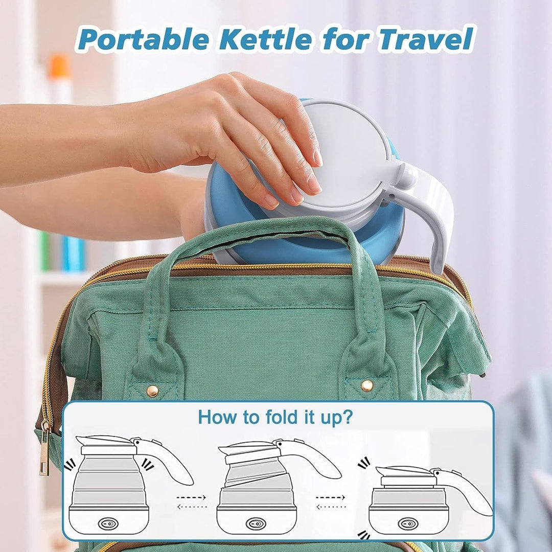 Foldable Electric Kettle Camping Kettle Mini Travel Kettle Silicond Electric Water Boiler Tea Coffee Kettle Collapsible Image 3