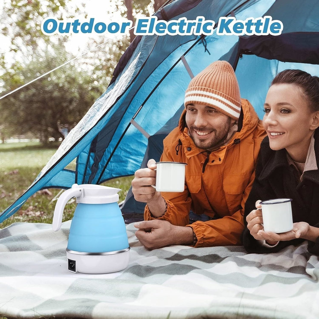 Foldable Electric Kettle Camping Kettle Mini Travel Kettle Silicond Electric Water Boiler Tea Coffee Kettle Collapsible Image 4