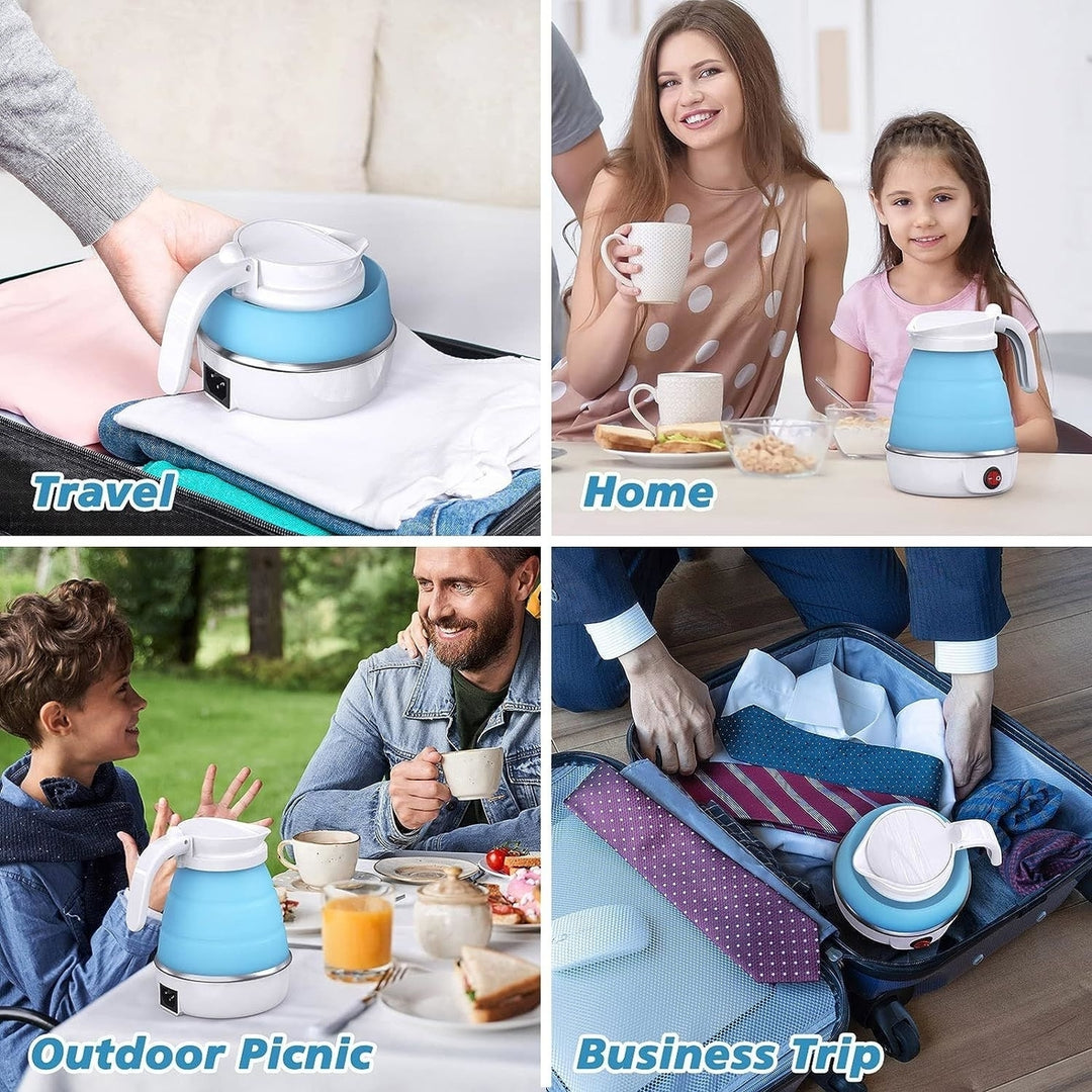 Foldable Electric Kettle Camping Kettle Mini Travel Kettle Silicond Electric Water Boiler Tea Coffee Kettle Collapsible Image 6