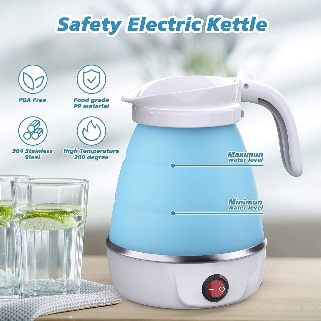 Foldable Electric Kettle Camping Kettle Mini Travel Kettle Silicond Electric Water Boiler Tea Coffee Kettle Collapsible Image 7