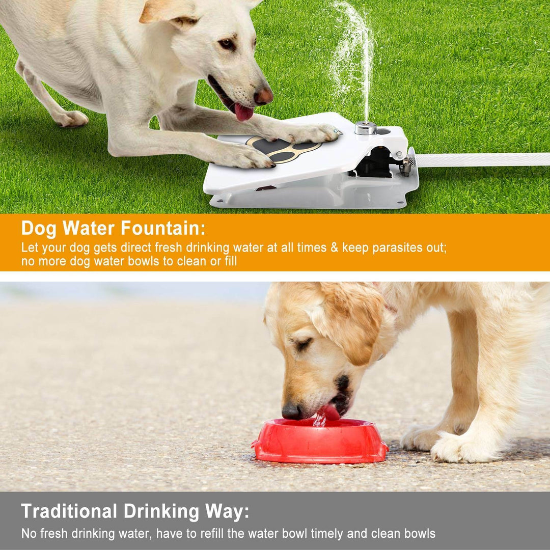 Dog Water Fountain Outdoor Dog Pet Water Dispenser Step-on Activated Sprinkler Image 3