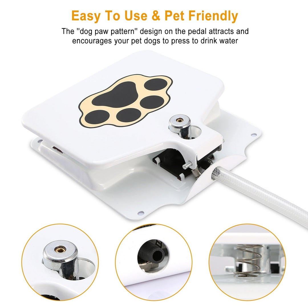 Dog Water Fountain Outdoor Dog Pet Water Dispenser Step-on Activated Sprinkler Image 4