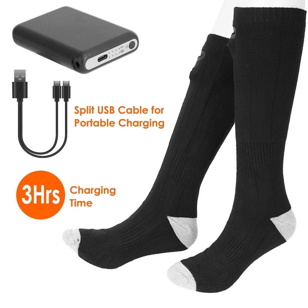 Electric Heated Socks for Men Women Battery Powered Heated Socks Rechargeable Feet Warmer with 4 Temperature Levels Image 8