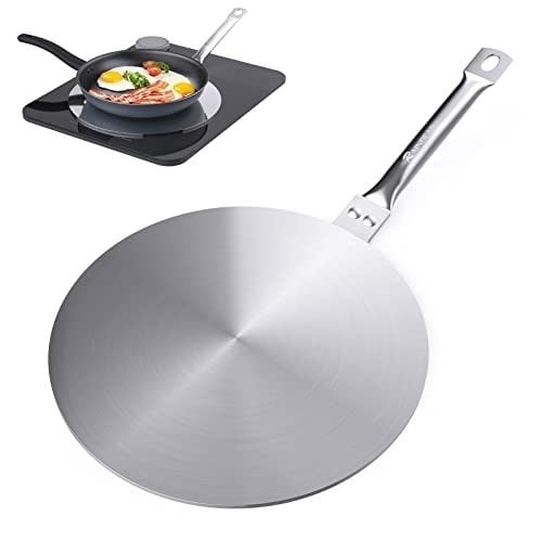 Heat Diffuser Simmer Ring Plate Stainless Steel with Stainless Handle Induction Adapter Plate for Gas Stove Glass Image 2