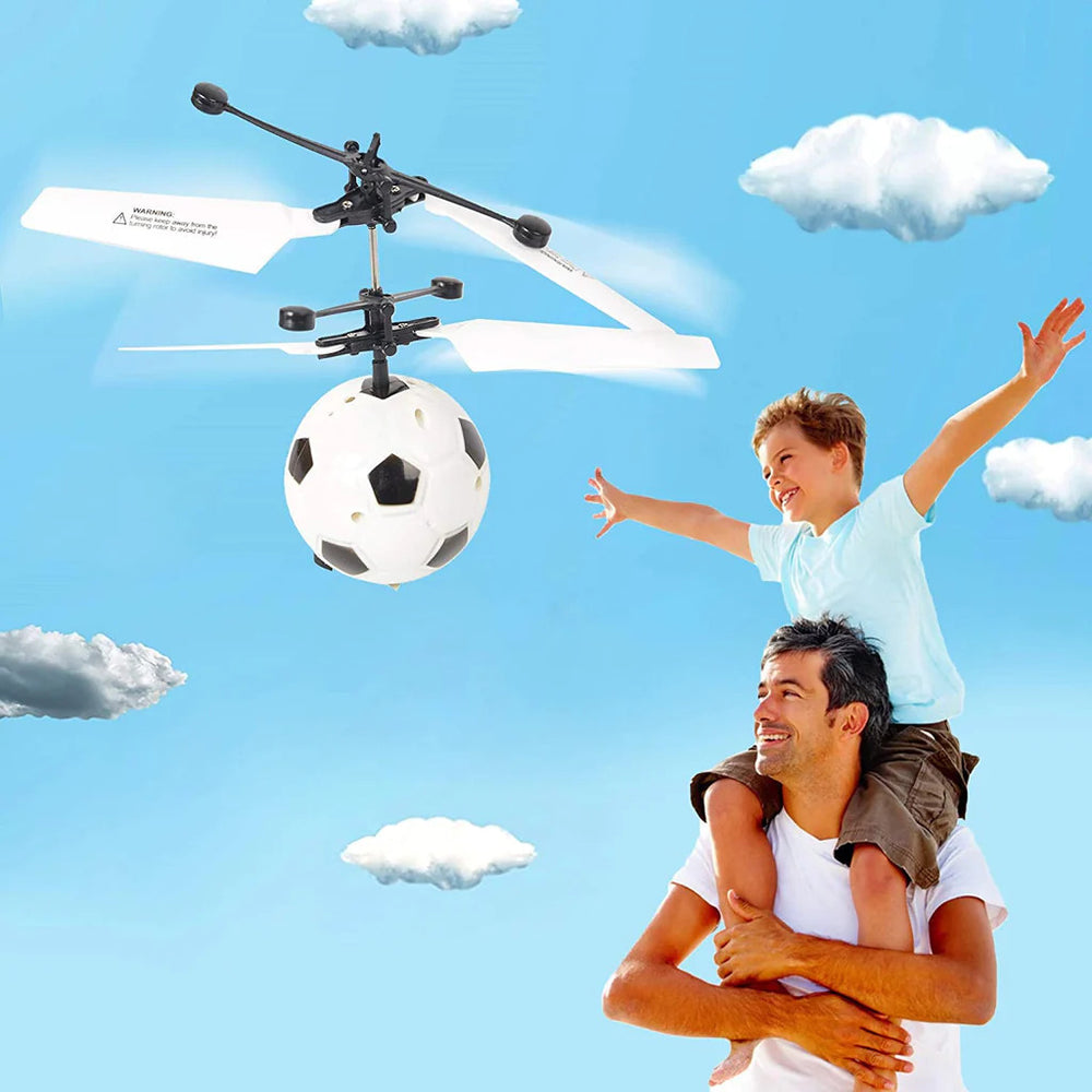 Magic Flying Football Toy for Adults Teens Built in LED Light Helicopter Ball Toy for Flying Drone Image 2