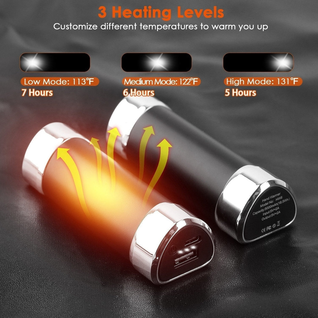 2 Packs 10000mAh Split Magnetic Handwarmers 2 in 1 Portable Electric Pocket Heater Power Bank Portable Charger with 3 Image 11