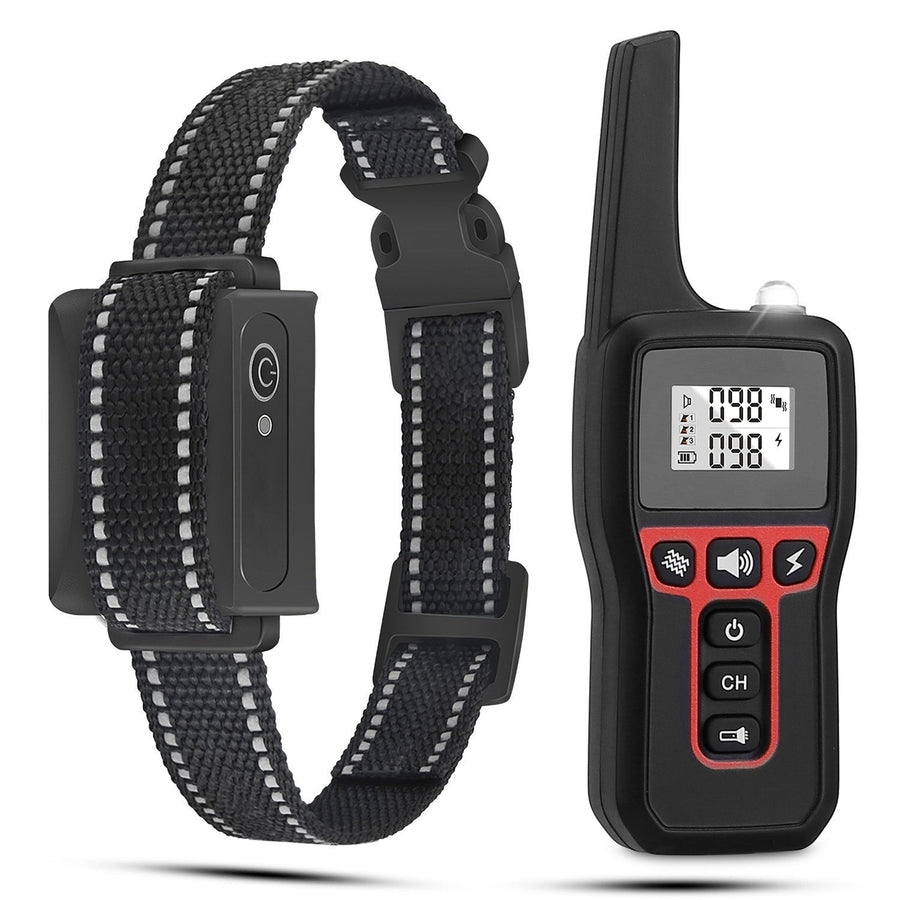 3280FT Dog Training Collar IP67 Waterproof Pet Beep Vibration Electric Shock Collar Image 1