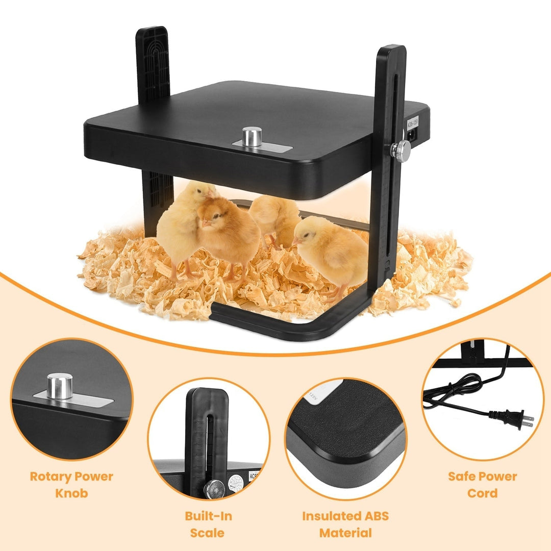 Brooder Heater For Chicks with Height Angle Adjustable Heating Panel 21W Incubator Chick Brooder Heating Plate Image 3