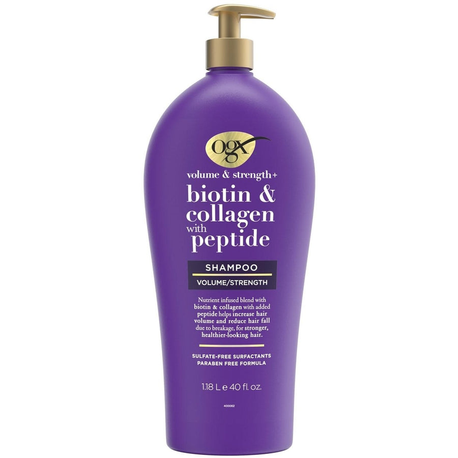 OGX Volume and Strength + Biotin and Collagen Shampoo (40 Fluid Ounce) Image 1