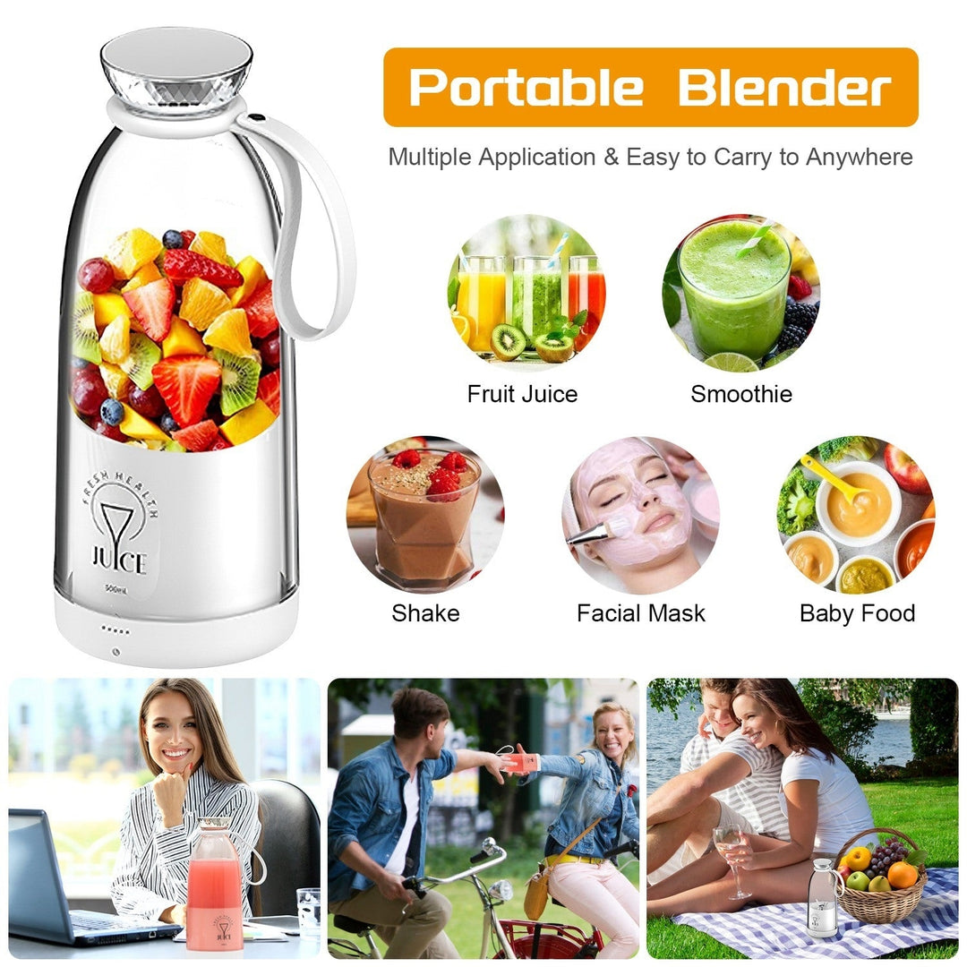 16.9OZ Portable Fruit Blender Electric Rechargeable Juice Cup for Shakes Smoothies Juice Personal Fruit Mixer with 6 Image 8