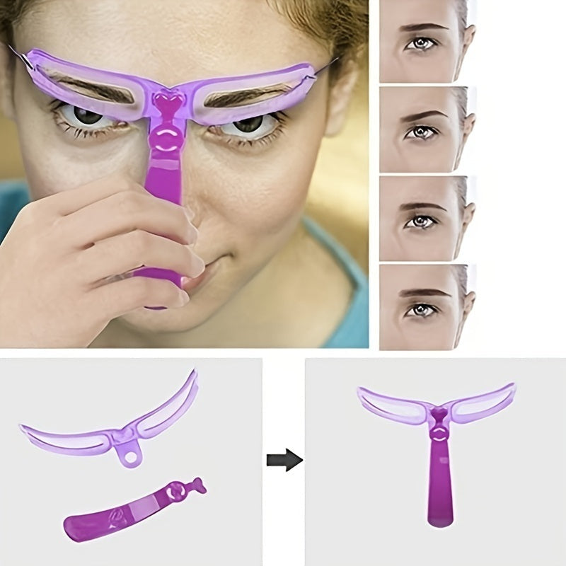 8pcs Eyebrow Stencils Eyebrow Shaping Kit Eyebrow Template 8 Styles Reusable Eyebrow Stencil With Handle Image 7