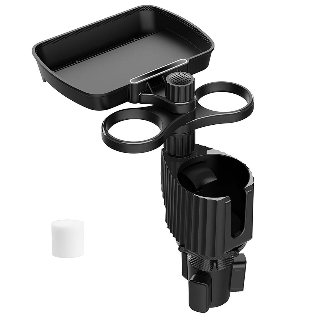 4-in-1 Car Cup Holder Tray Food Table Phone Holder Car Expander Detachable 360 Degree Rotatable Car Desk Image 1