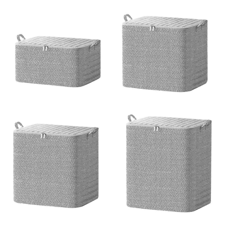 4 Pack Foldable Non Woven Storage Bags Closet Organizers Wardrobe Sorting Baskets Image 9