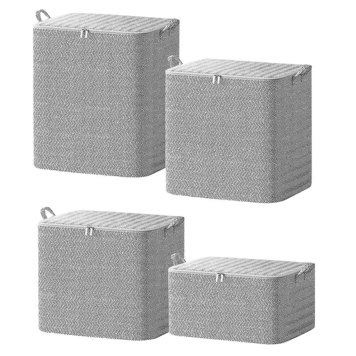 4 Pack Foldable Non Woven Storage Bags Closet Organizers Wardrobe Sorting Baskets Image 10