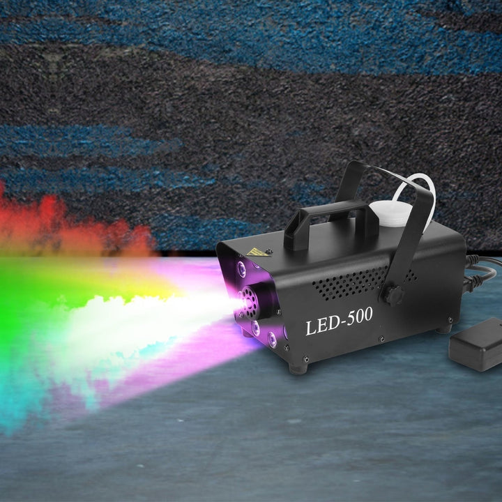 500W Fog Machine 2000CFM Colorful Smoke Machine with 8Pcs LEDs 5 Lighting Effects 3 Level Brightness Image 10