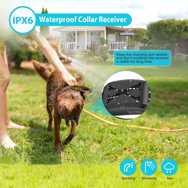 2 In 1 Wireless Electric Dog Fence Waterproof Pet Shock Boundary Containment System Electric Training Collar for Small Image 8