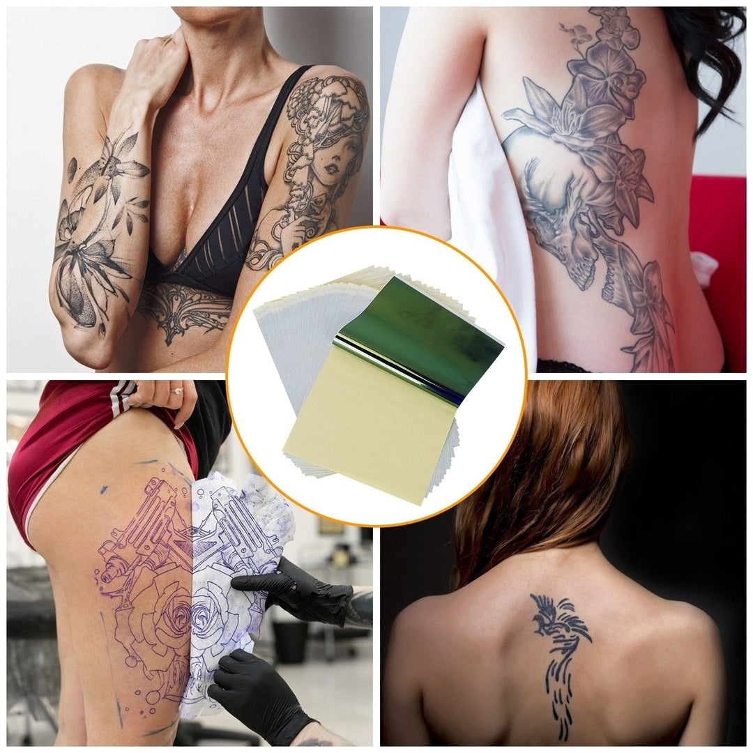 20Pcs Tattoo Transfer Paper 4 Layers Tattooing Skin Tattoo Kit A4 Size DIY Tattoo Transfer Paper Kit Image 6