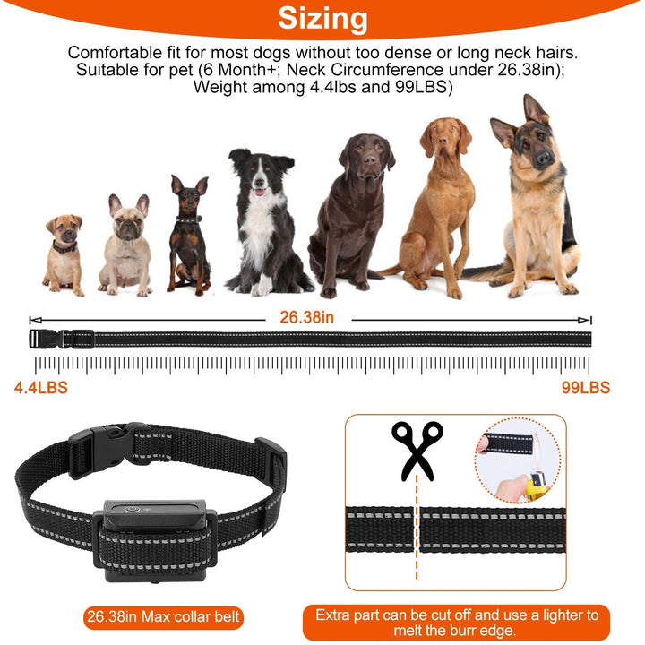 3280FT Dog Training Collar IP67 Waterproof Pet Beep Vibration Electric Shock Collar Image 4