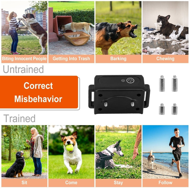 3280FT Dog Training Collar IP67 Waterproof Pet Beep Vibration Electric Shock Collar Image 8