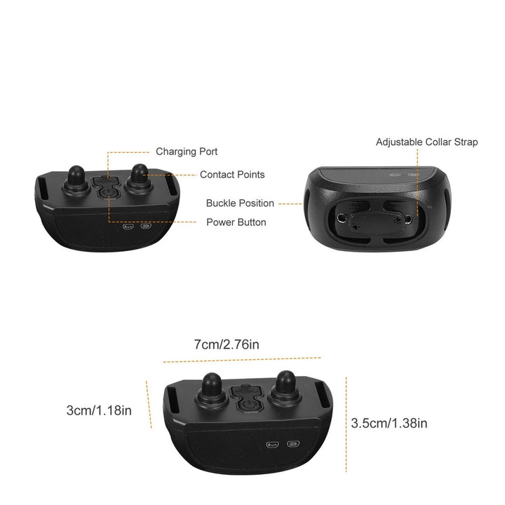 Dog Bark Collar IP67 Waterproof Rechargeable Dog Training Receiver Shock Collar Receiver with Beep Vibration Shock 9 Image 9