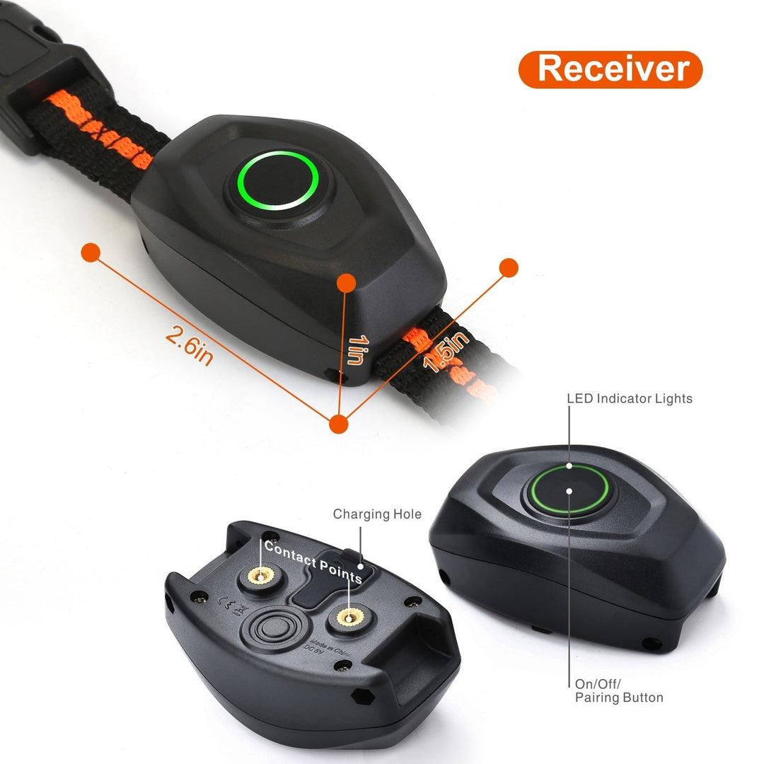 Electric Dog Training Collar Rechargeable Receiver Beep Vibration Shock Image 8