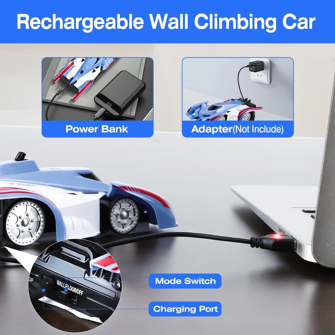 Electric Wall Climbing Car Toy 360 Degree Rotating Shunt Car Remote Control Dual Mode RC Car Rechargeable Toy Car with Image 6