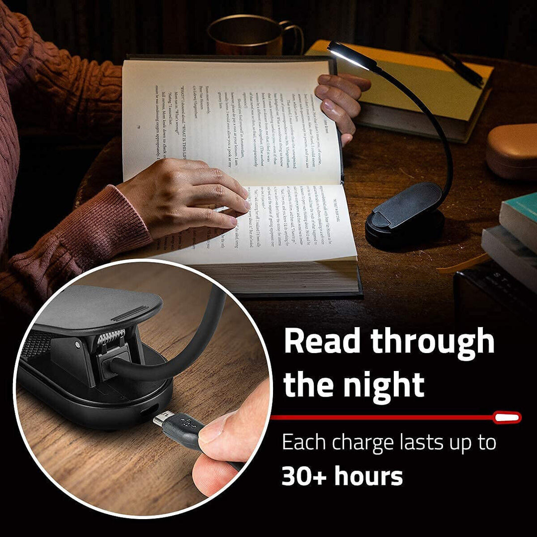 Flexible Clip On LED Light Lamp For Book Reading Tablet Laptop PC EReader Image 6