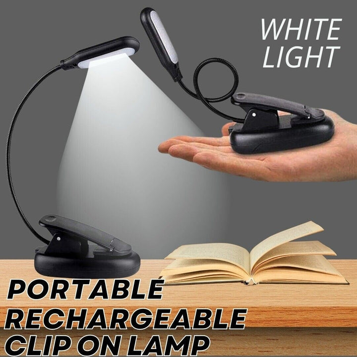 Flexible Clip On LED Light Lamp For Book Reading Tablet Laptop PC EReader Image 10