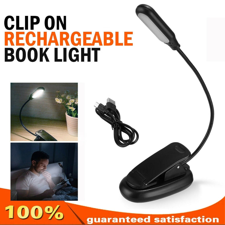 Flexible Clip On LED Light Lamp For Book Reading Tablet Laptop PC EReader Image 11