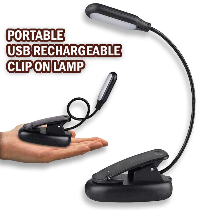 Flexible Clip On LED Light Lamp For Book Reading Tablet Laptop PC EReader Image 12