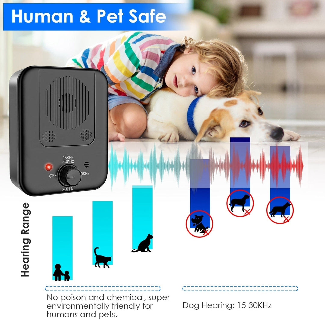 Ultrasonic Anti barking Device Sensing Sonic Bark Deterrent with 3 3 Ultrasonic Frequency Levels Indoor Outdoor Dog Bark Image 3