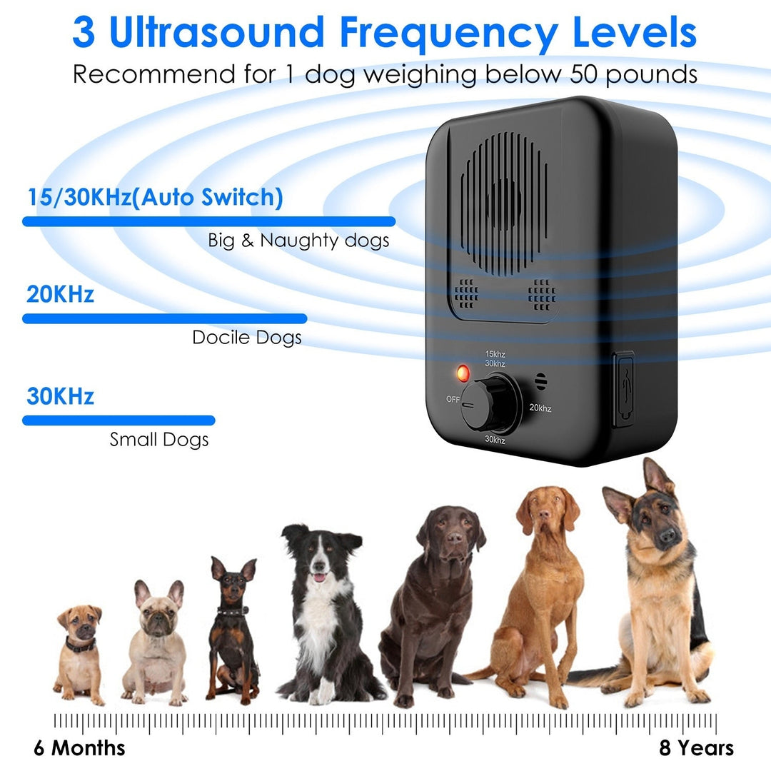 Ultrasonic Anti barking Device Sensing Sonic Bark Deterrent with 3 3 Ultrasonic Frequency Levels Indoor Outdoor Dog Bark Image 4