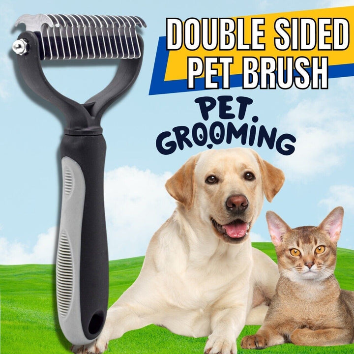 Pet Deshedding Brush Dog Cat Hair Remover Mitt Massage Brush Grooming Brush Comb Image 2