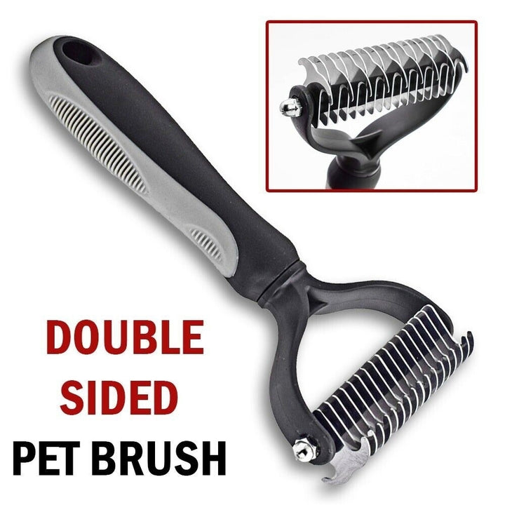 Pet Deshedding Brush Dog Cat Hair Remover Mitt Massage Brush Grooming Brush Comb Image 4