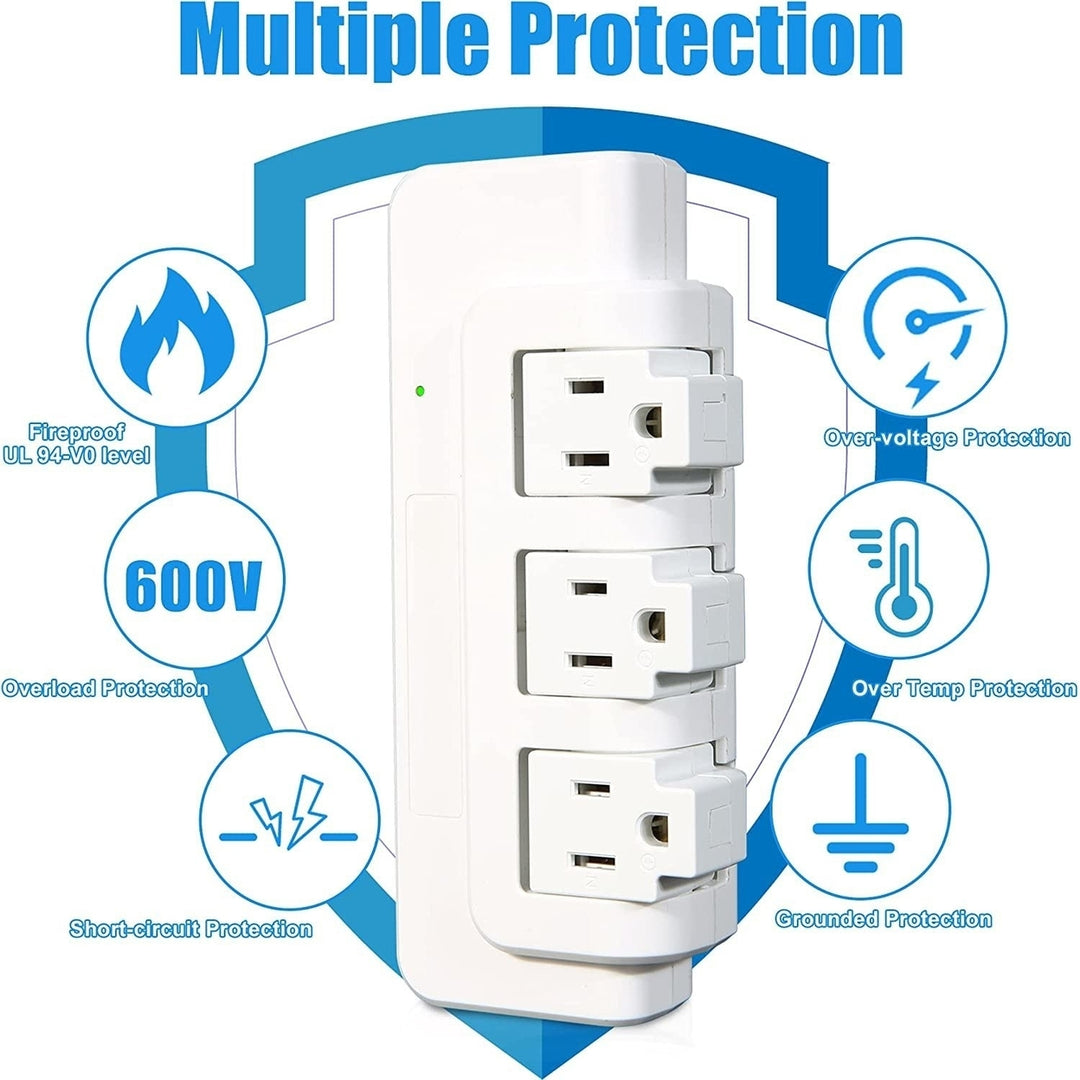 Portable Power Strip Tower 3 Outlets with Extender Multi Sockets Wall Mount for Home Office Image 6