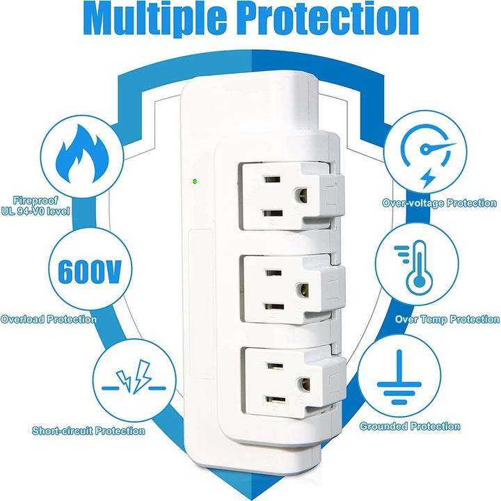 Portable Power Strip Tower 3 Outlets with Extender Multi Sockets Wall Mount for Home Office Image 6