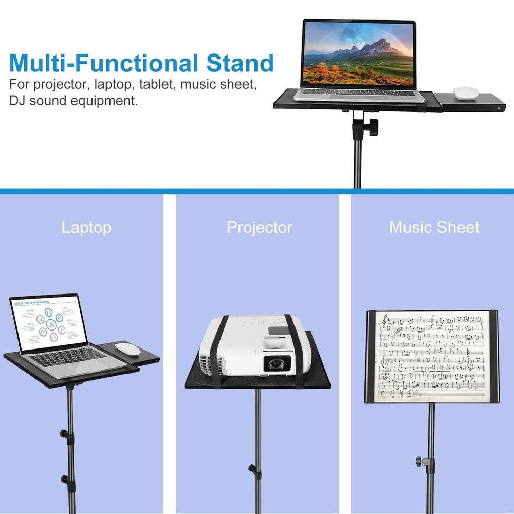 Projector Tripod Stand Folding Laptop Stand with Height Tilt Adjustment Portable DJ Equipment Holder Mount Elevator Image 2