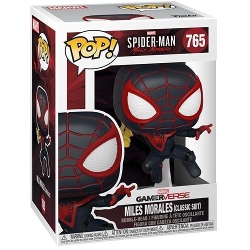 Spider-Man Miles Morales Classic Suit Pop Vinyl Figure 375 Inch Collectible Image 1