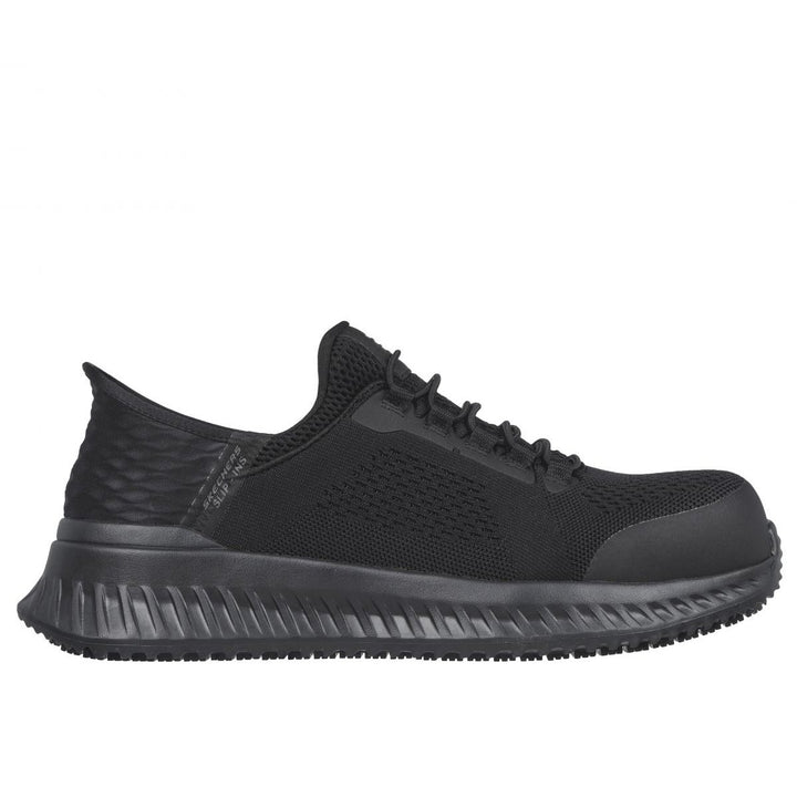 SKECHERS WORK Mens Slip-ins Tilido - Fletchit Composite Toe Work Shoe Black - 200206-BLK BLACK Image 1